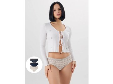 Трусы шорты женские новогодние в наборе, 3 шт