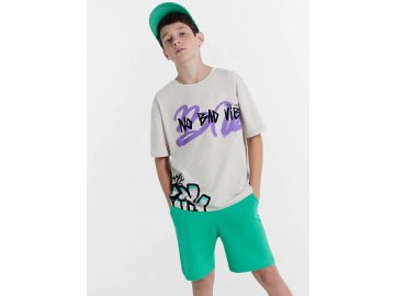 Футболка для мальчиков серая с печатью Марк Формель