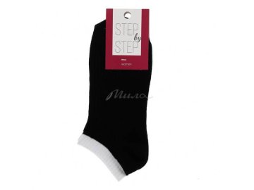 Носки женские STEP BY STEP черный, мелкий рубчик, размер 25, артикул 52-152