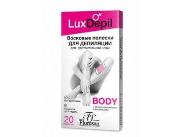Восковые полоски для тела LUX DEPIL для депиляции чувствительной кожи с ромашкой, 20 шт