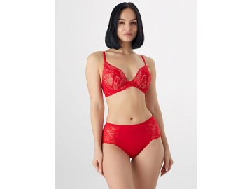 Трусы женские макси красные кружевные