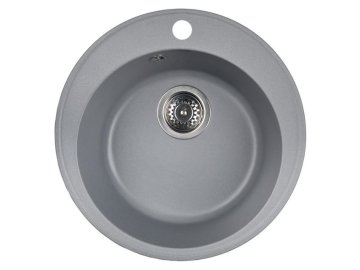 Мойка из каменной крошки WISENT WR480-29 Грэй 475х475 круг без сифона