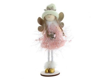Украшение новогоднее Ангел розовый, 18 см, арт.  SLWDJD-029-2