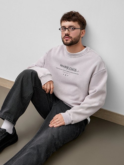 Свитшот мужской с начесом и надписью "Prairie calls", фото 9 из 9