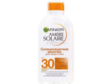 Молочко солнцезащитное д/лица и тела Garnier Ambre Solaire SPF30 200мл высок.степень защиты