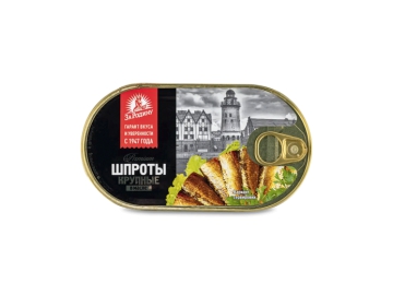 Шпроты в масле За Родину из салаки тушки 175 г
