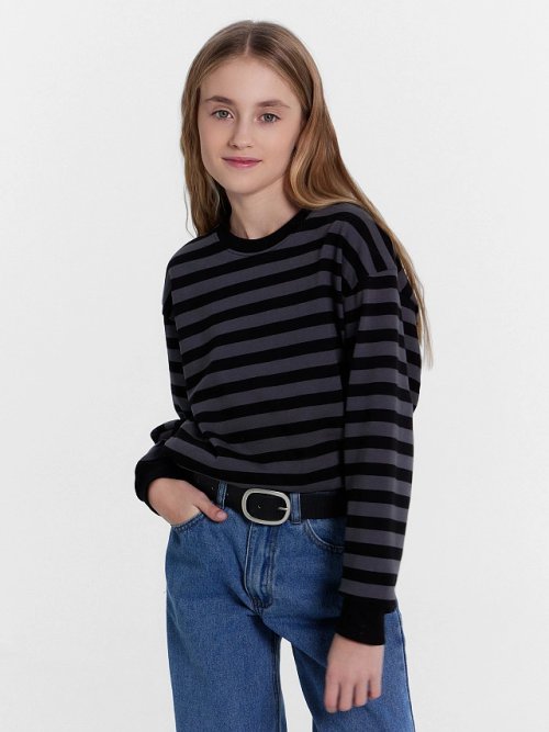 Джемпер для девочек в полоску, фото 1 из 5