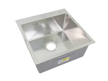 Мойка кухонная RENE 500x500мм с дозатором и коландером (сатин) RN5050D
