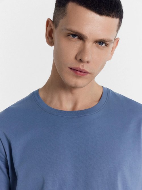 Футболка мужская в синем цвете, фото 5 из 5