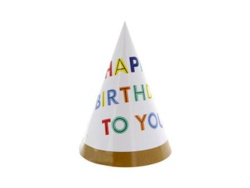 Набор праздничных колпаков Happy Birthday, 6 шт, арт. 7012305704