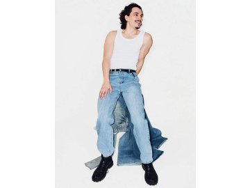 Джинсы мужские baggy leg голубые в Кобрине Марк Формель