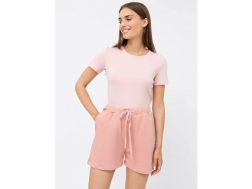 Свободные шорты мини с высокой линией талии в персиковом цвете Марк Формель