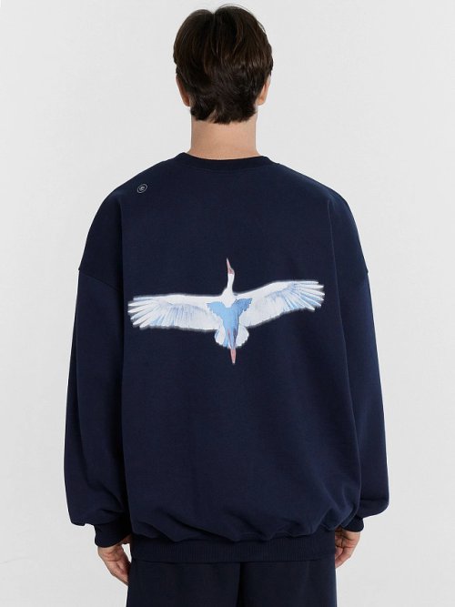 Свитшот мужской синий из коллекции "Zakaзnik El’nya / Заказник Ельня", фото 4 из 7