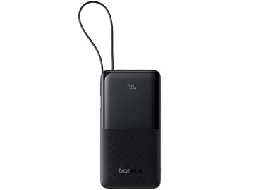 Baseus Bipow 2 Digital Display Power Bank 10000mah 20W с кабелем USB-C (черный)