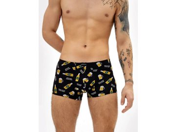 Мужские трусы-боксеры в черном цвете с принтом Марк Формель