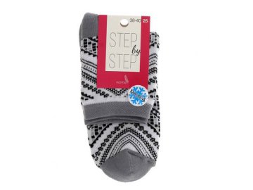 Носки женские STEP by STEP Махра, размер 25, цвет серый, арт. НЖ 9044-40