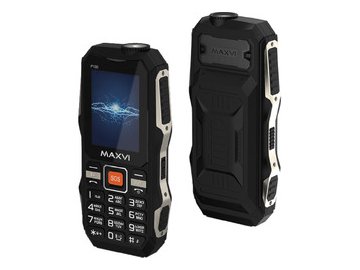 Мобильный телефон Maxvi P100 (черный) на акции в магазинах 5 элемент