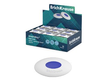 Ластик с пластиковым держателем Erich Krause SmartWay Mini Oval 45533