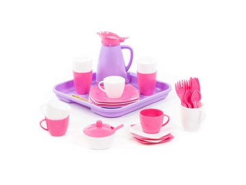 Набор детской посуды Полесье "Алиса" с подносом на 4 персоны (Pretty Pink) 40657