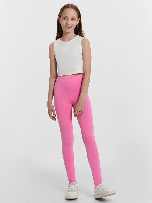 Легинсы для девочек розовые, фото 3 из 6