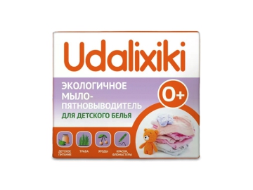 Мыло-пятновыводитель экологич для детских вещей 90 г Udalixiki, со скидкой в магазинах Корона