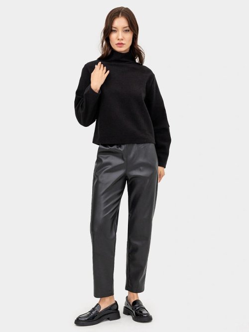 Свободные брюки из экокожи, фото 1 из 6