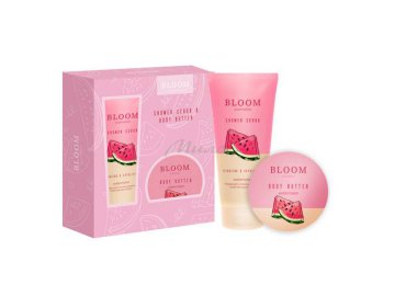 Набор подарочный BLOOM COSMETICS (Скраб для душа Арбуз, 200 мл + Крем-баттер для тела Арбуз, 200 мл)