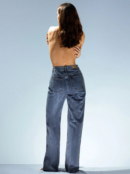 Джинсы женские wide leg fit синие, фото 1 из 32