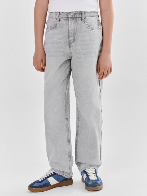 Джинсы для мальчиков Baggy relaxed fit серые, фото 2 из 7