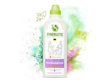 Пятновыводитель для одежды SYNERGETIC гипоаллергенный, без запаха, 1л (121100)