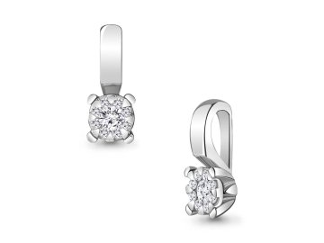 Подвеска декоративная Aquamarine, белое золото 585 проба, вставка бриллиант