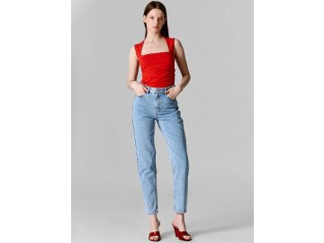 Джинсы Mom fit женские голубые