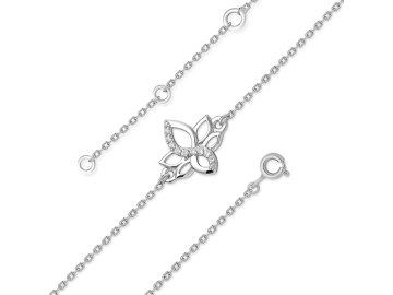 Браслет декоративный Efremov, серебро 925 проба, вставка фианит