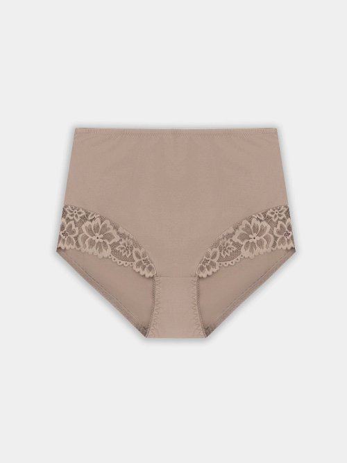 Трусы женские макси бежевые с кружевными деталями, фото 8 из 8