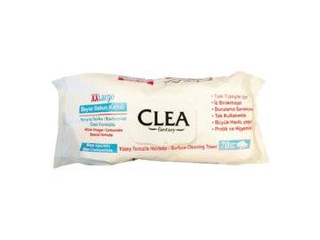 Влажные салфетки для очистки поверхностей CLEA FANTASY 70 шт (размер 2XL)