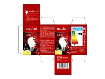 Лампа светодиодная BELLIGHT LED G45 8W 220V E27 3000K