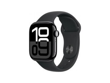Умные часы apple watch series 10 42 мм mwwe3lw/a (алюминий, черный, черный силиконовый ремешок s/m) в Пинске Электросила