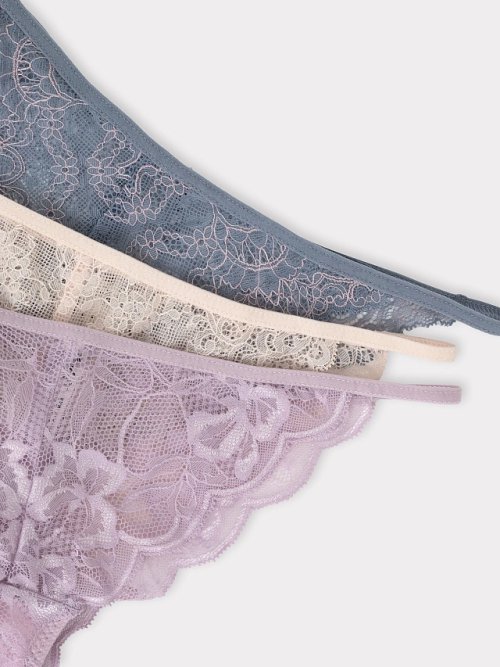 Трусы женские слипы мультипак (3 шт.) в сером цвете, фото 27 из 27