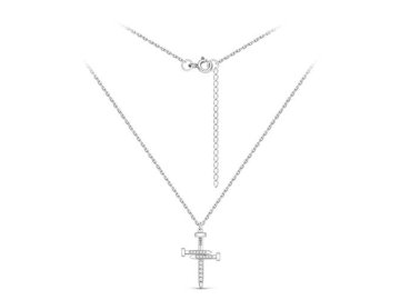 Колье Серебро России, серебро 925 проба, вставка фианит 7 Карат