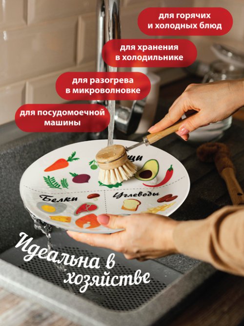 Тарелка керамическая Healthy Eating, фото 3 из 24