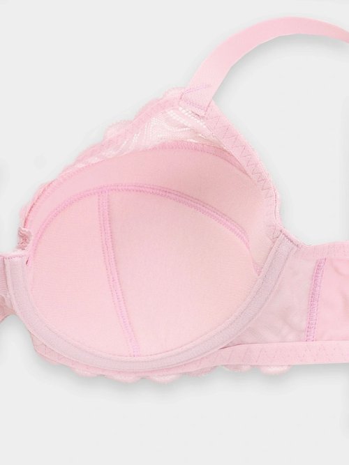 Бюстгальтер женский розовый с кружевом, фото 8 из 24
