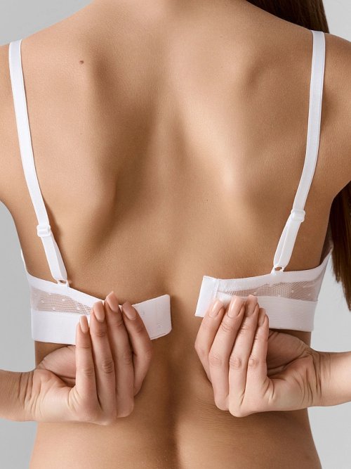 Бюстгальтер t-shirt без косточек в белом цвете с кружевом, фото 10 из 13