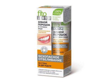 Зубной порошок ФИТОКОСМЕТИК Fito доктор Безопасное отбеливание, 45 мл