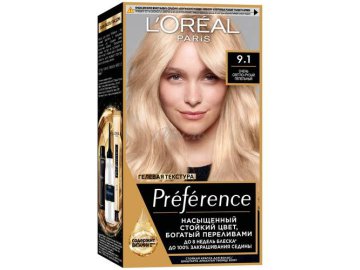 Мила каталог Пинск - Краска для волос L'OREAL Recital Preference, тон 9.1 Викинг Очень светло-русый пепельный, 174 мл