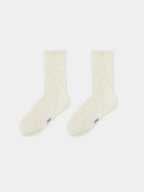 Носки женские в молочно-белом цвете, фото 3 из 4