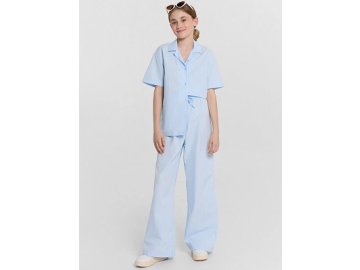 Брюки для девочек голубые в полоску Марк Формель