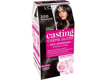 Акции Милы Логойск Милая цена - Краска для волос L'OREAL Casting Crème Gloss, тон 200 Черный кофе, 180 мл