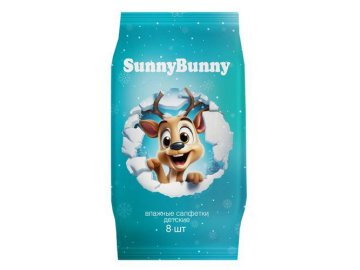 Салфетки влажные детские SUNNY BUNNY, 8 шт, арт. 20 Мила