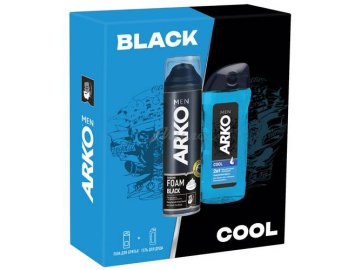 Набор ARKO Men Гель для душа и шампунь для волос Cool 2 в 1, 260 мл + пена для бритья Black, 200 мл Мила