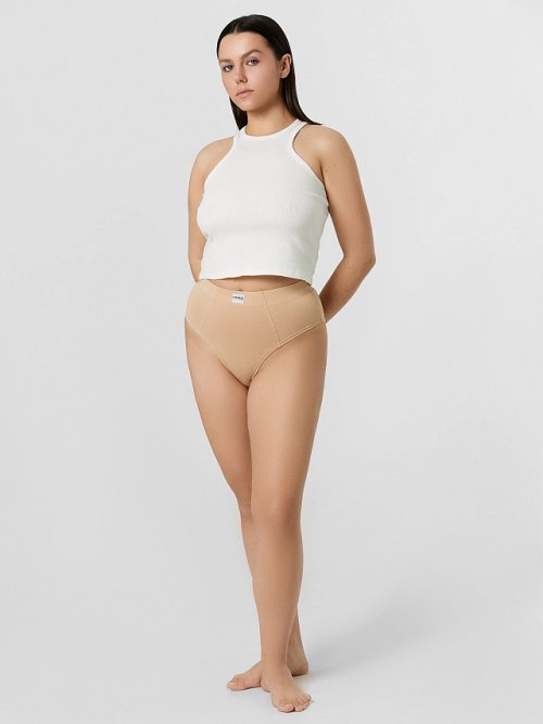 Трусы макси женские бежевые, фото 3 из 14